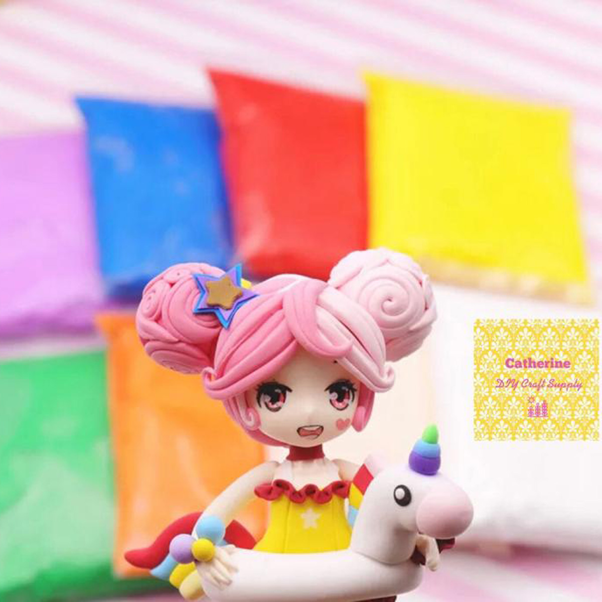 24 colours Polymer Modeling Clay - Soft and light